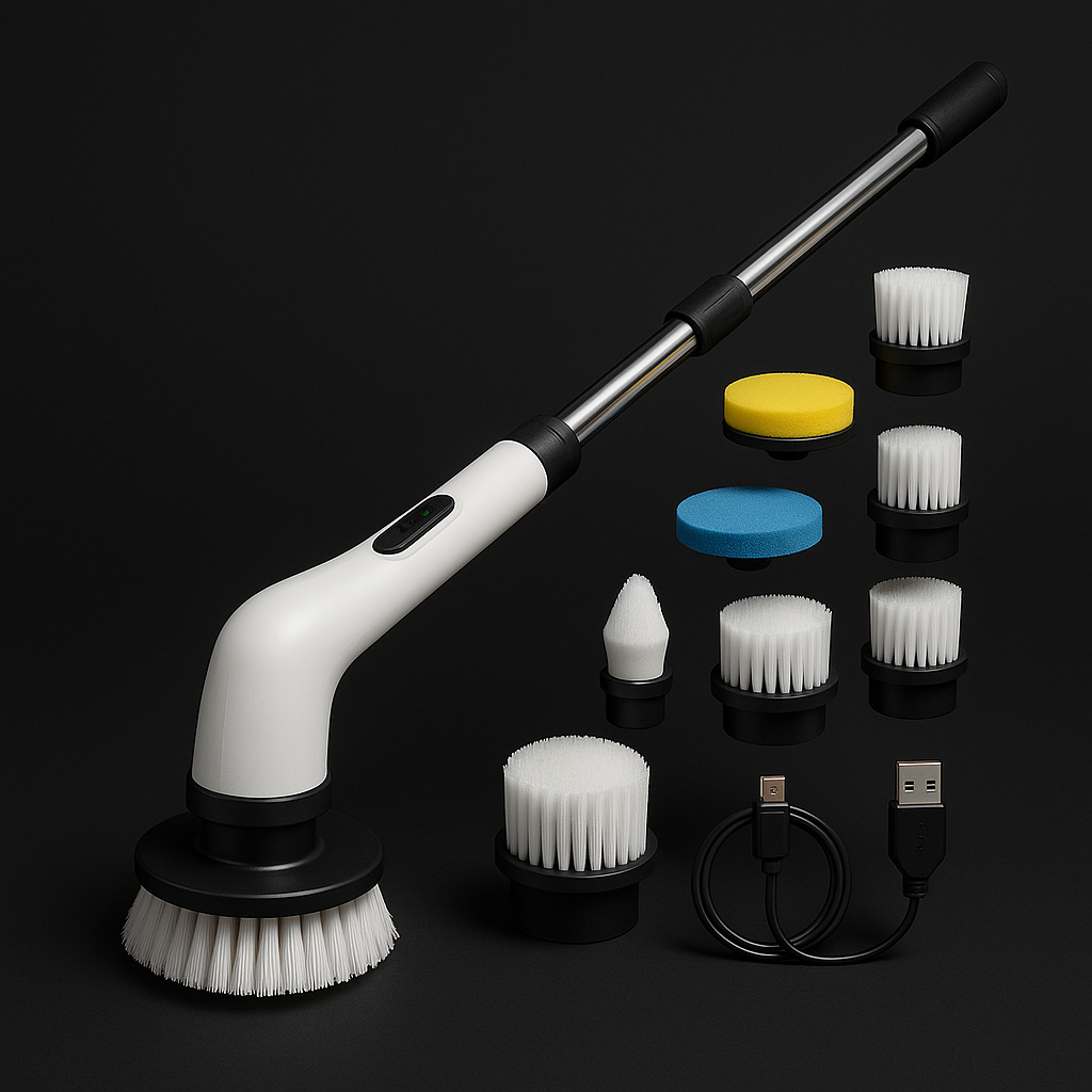 TURBOMOP™ – 9w1 Elektryczna Szczotka Obrotowa, która Uspokaja Umysł i Oczyszcza Przestrzeń